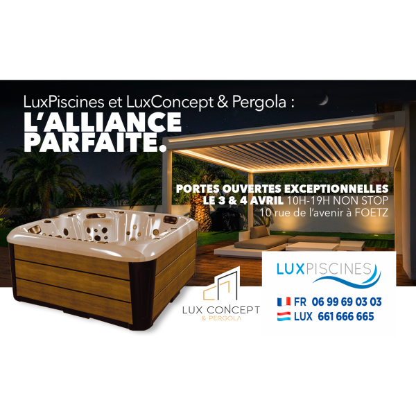Lux Piscines s’associe à Lux Concept & Pergola : une alliance parfaite !